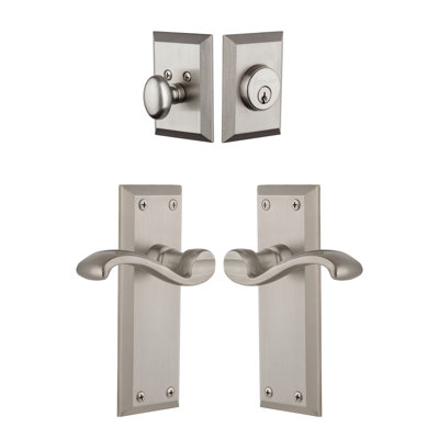 Fifth Avenue Entry Lever Set with Deadbolt