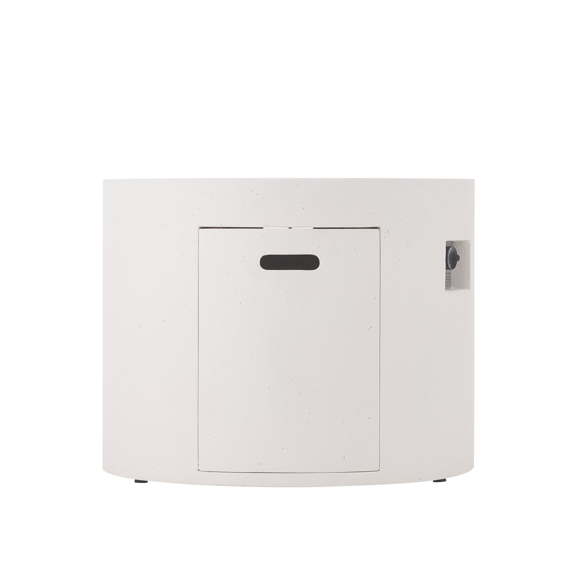 Caelan Round Fire Pit Table, White