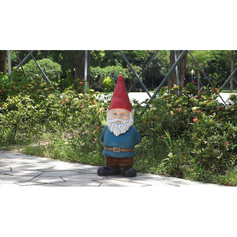  Bobblehead Gnome with Hands at the Back Statue