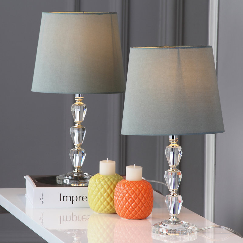 Keya Crystal Table Lamp, Green