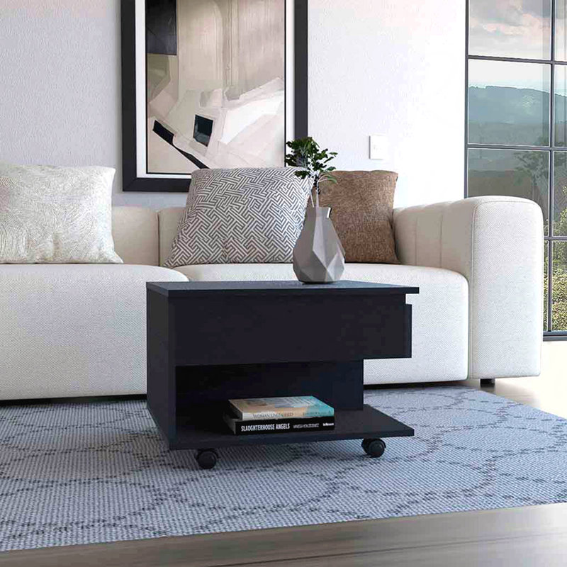Table basse à plateau relevable, Noir