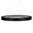 42-Inch Matte Black LED Chandelier – Oversized Modern Minimalist Dimmable Ceiling Light Fixture-1134243981-1172416448