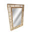 Beehive Flat Jute Beveled Wall Mirror