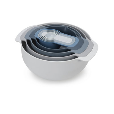 Nest 9-Piece Food Preparation Set with Nesting Mixing Bowls and Measuring Cups