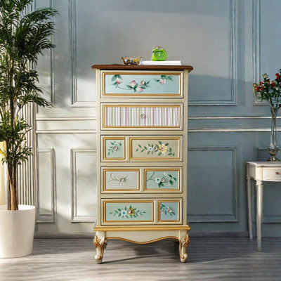 Élégante commode décorative peinte polyvalente