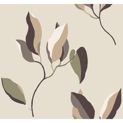 Brushwork Branches Neutral and Gold Wallpaper