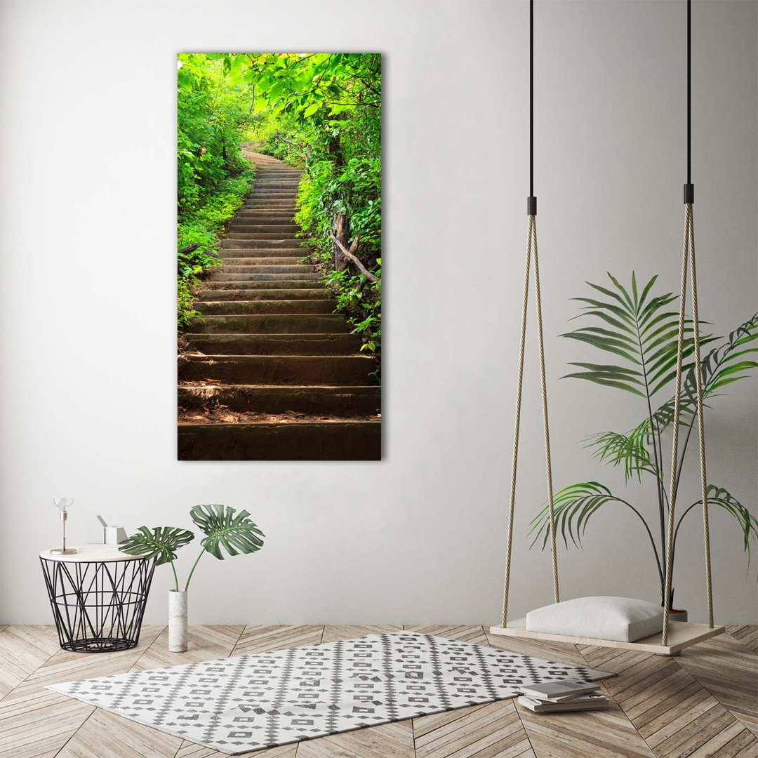 Treppen zum Wald - Kunstdrucke auf Leinwand - Wrapped Canvas