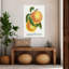 Art mural rétro fleur prune-67409382