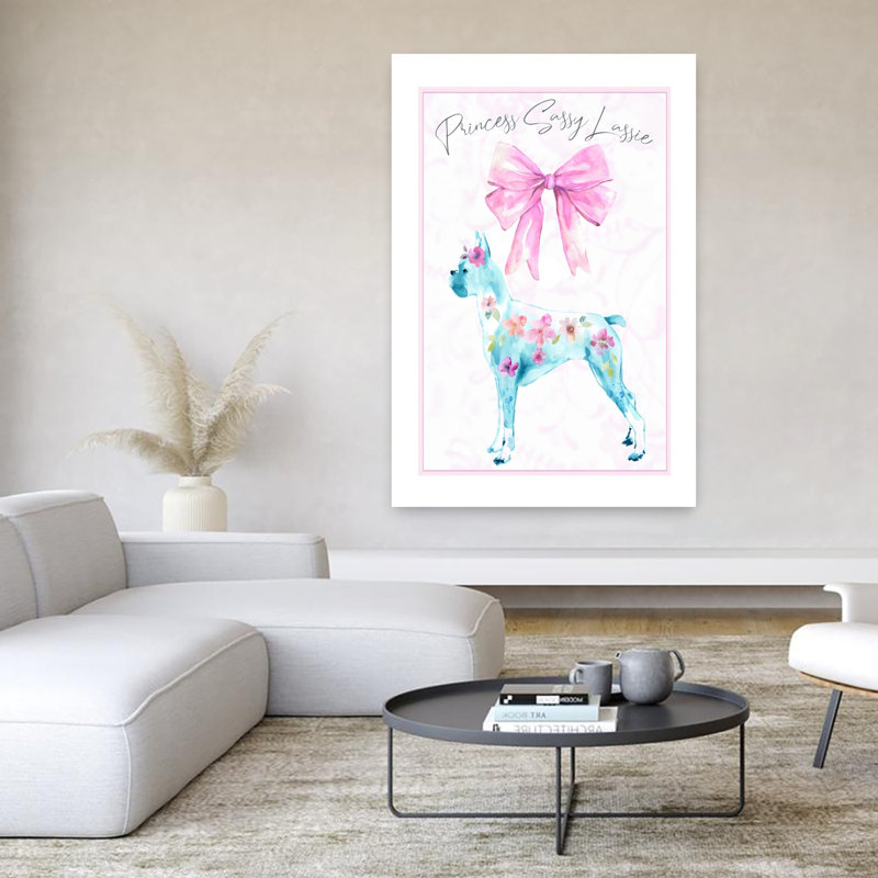 Art mural abstrait Sassy Lassie, H 60 po x l 40 po