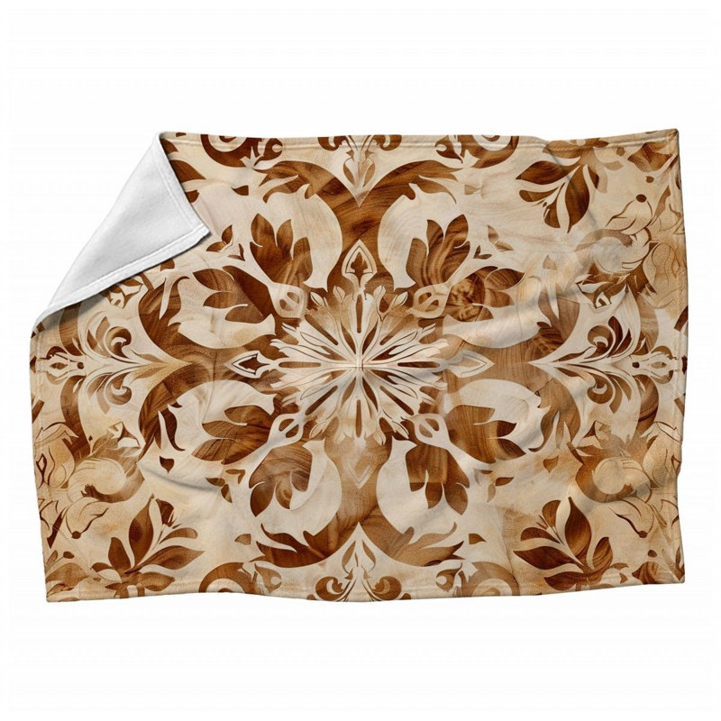 Jeté en peluche floral tendance, L 60 po x L 80 po