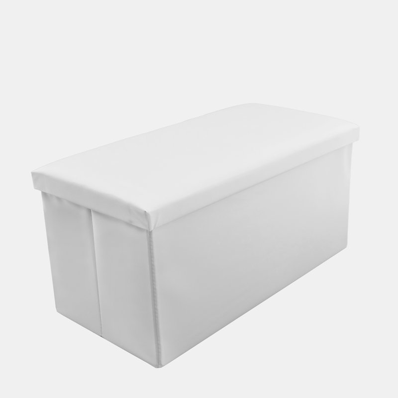38 FOLDABLE LARGE STORAGE BOX, 38cm H x 80cm W x 7cm D, White