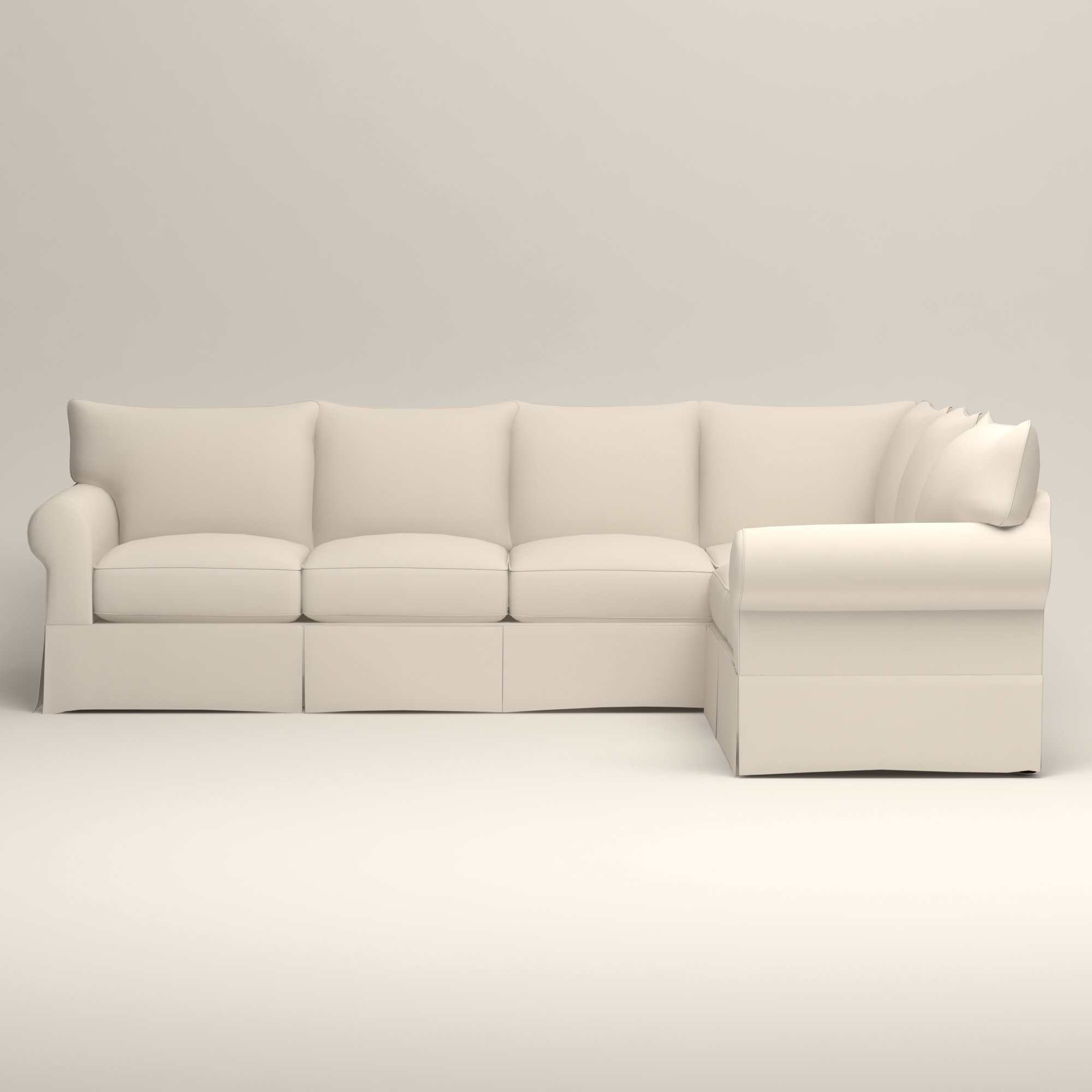 Amari Upholstered L-Sectional, Drusky Moonglow Sustain® Basketweave, Right Hand Facing