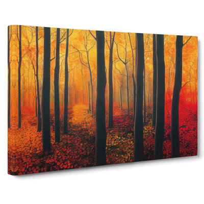 Terrific Autumn Forest - Wrapped Canvas
