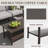 Deimos Rectangular Iron Outdoor Coffee Table , 37 " W 21 " D