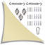 Toile d'ombrage triangulaire Colourtree avec trousse de quincaillerie d'installation-92296159-58148941