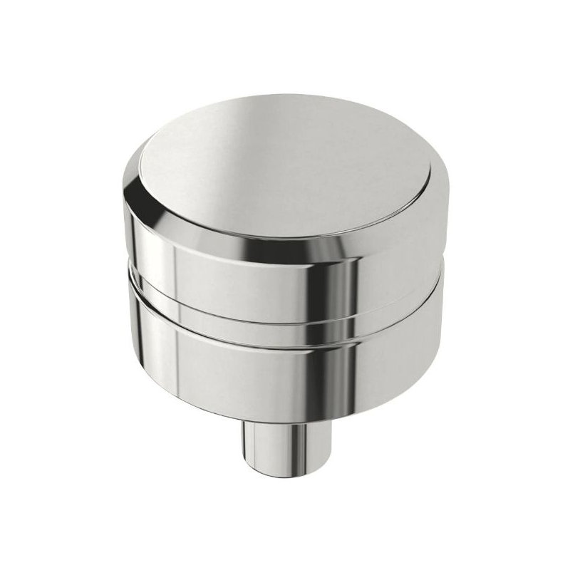 (Paquet de 5) Poignée cylindrique moderne gravée de 1 pouce en chrome poli