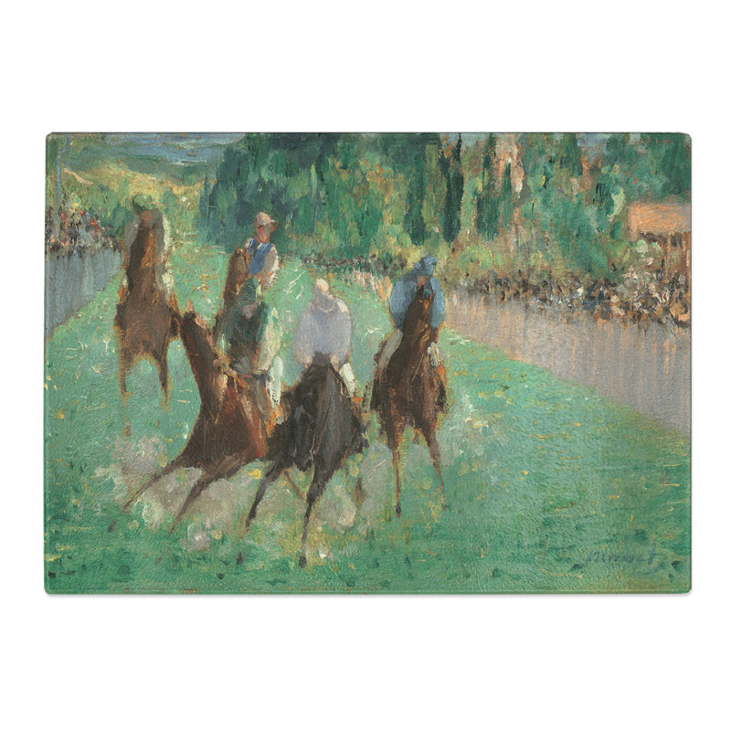 At the Races by Edouard Manet Chopping Board, 0.4cm H x 20cm W x 29cm L