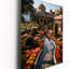 Horloge murale moderne avec art indien beige et jardins moghols-99631511