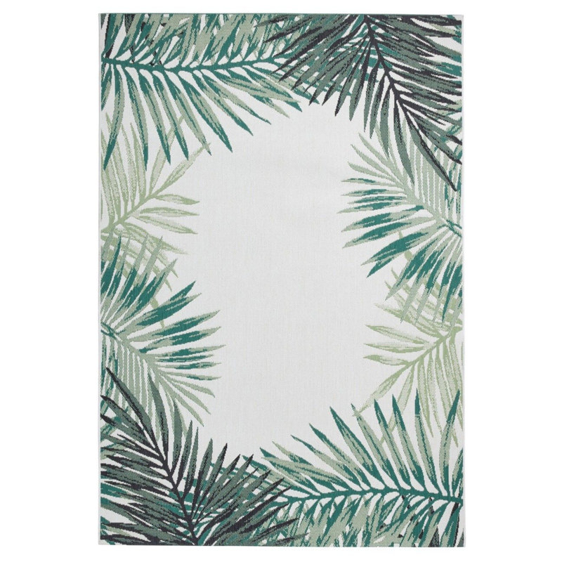 Alvesta Rectangle Floral Flokati Indoor / Outdoor Area Rug, Rectangle 120 x 170cm