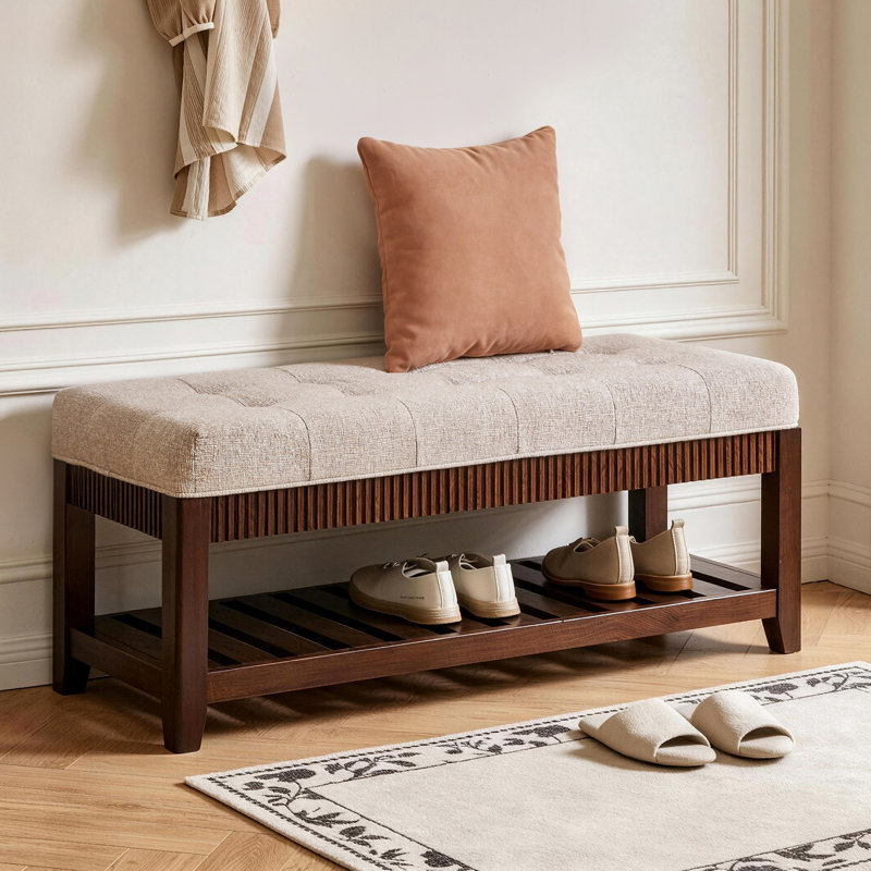 Banc de rangement à chaussures, banc d'entrée à chaussures, Light Grey