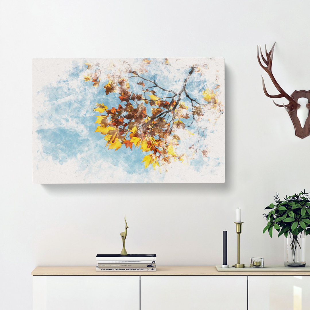 Golden Leaves Of The Sycamore Tree - Wrapped Canvas