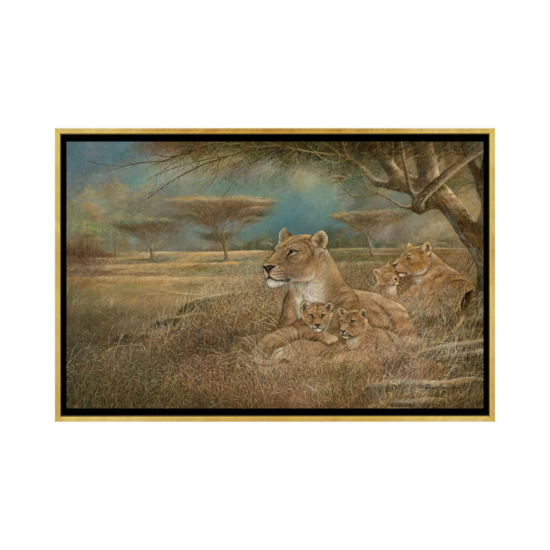 «Winds of change» par Ruane Manning - reproduction d'art, H 32 po x l 48 po x 1,5 po, Toile encadrée d'or, Aucun mat