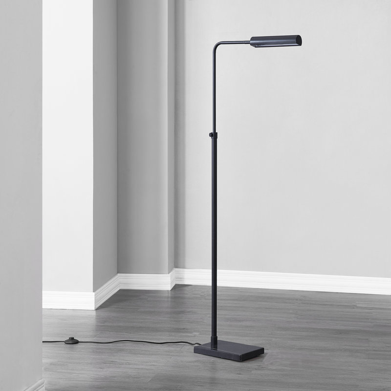 Lampe sur pied réglable en fer noir mat Rushton Fadia