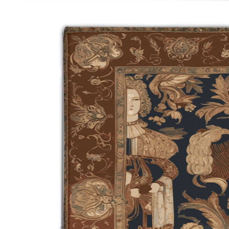 Tapis d'intérieur et d'extérieur brun français, Rectangulaire 2 pi x 3 pi