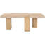 Table basse Ravenna en véritable travertin et bois de chêne-2057019599
