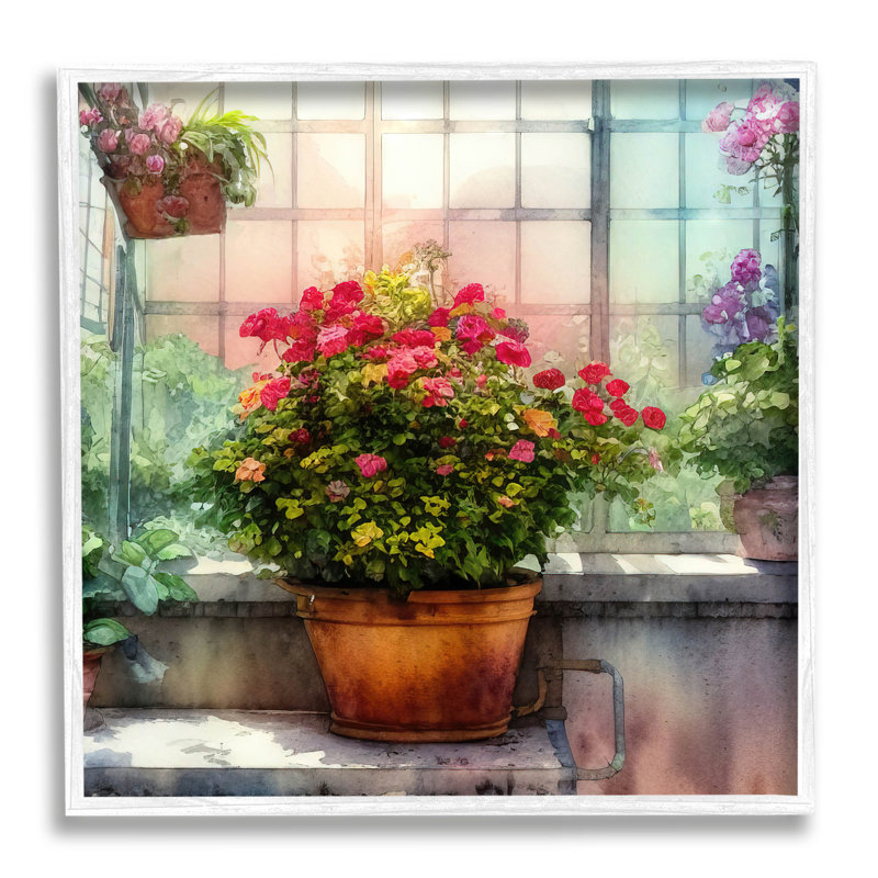 «Vivid Flower Blooms Greenhouse Giclee Art» par Alpenglow Workshop, H 12 po x l 12 po x P 1,5 po