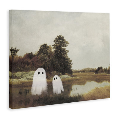 Art mural sur toile "Ghost pair in Autumn Countryside", design par Victoria Barnes