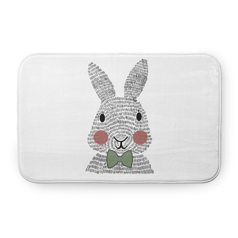 Tapis de bain Brahma, L 17 po x L 24 po, Vert/noir