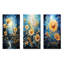 Expressionniste énergie tournesols - tournesols, ensemble de 3 reproductions d'art sur toile-1189264613-1189264615
