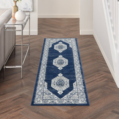Tapis bleu marine Pinkney