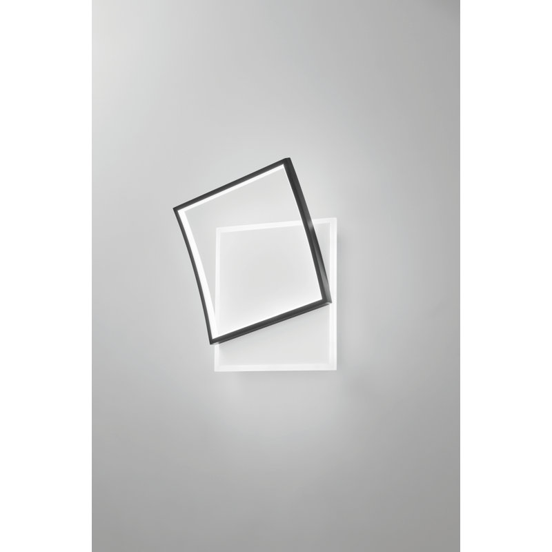 Asraf LED Flush Mounted Sconce, Black