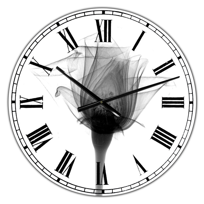 Horloge murale surdimensionnée Rose #10 X-Ray, Petit
