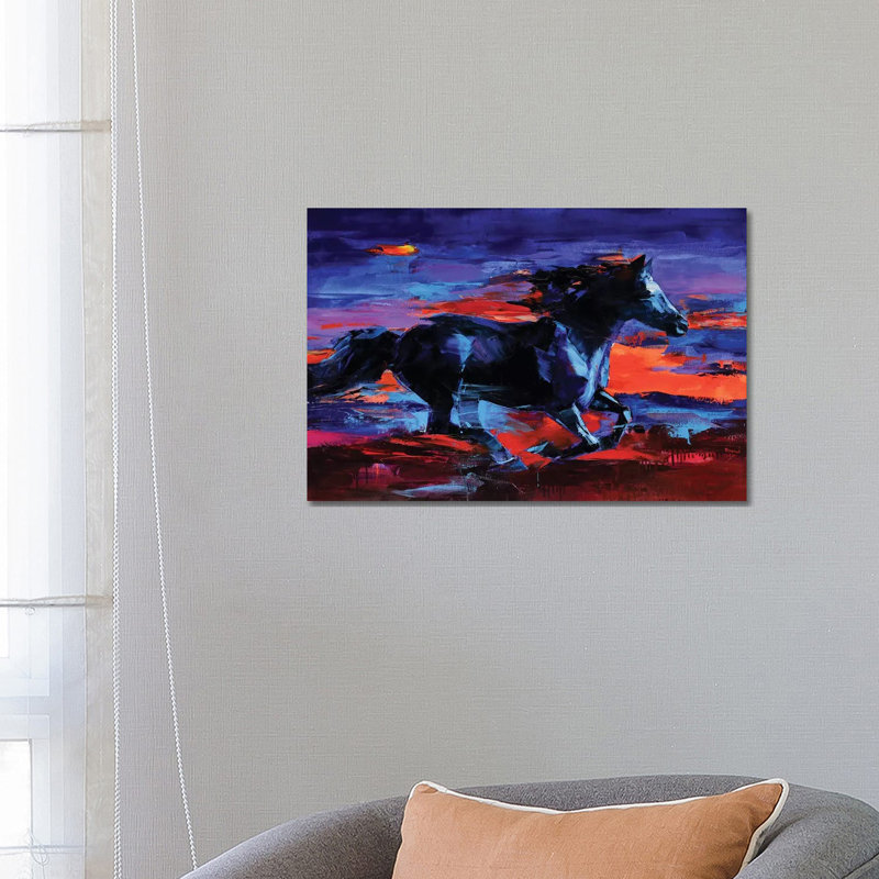 Fiery Flame 1 Piece Wall Art on Canvas, 20.32cm H x 30.48cm W x 1.91cm D, Wrapped Canvas