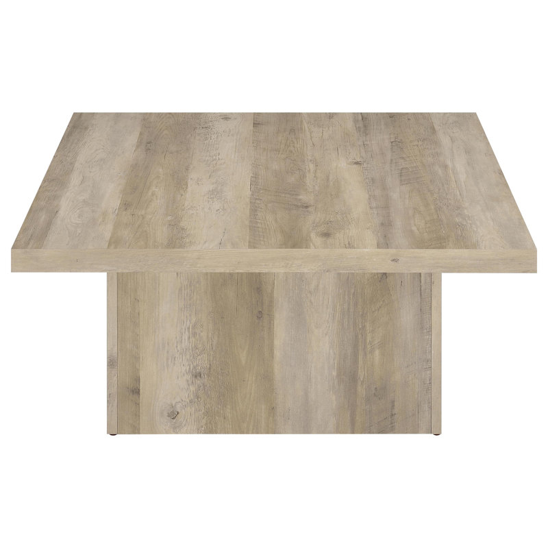 Ensemble de tables basses carrées 3 pièces Eccleshall, Pin patiné, 3 pièces: 2 tables de bout, table basse
