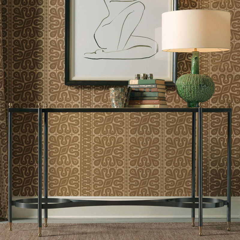 Lyle 58" Console Table, Black Marble