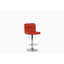 Tabouret de bar en rouge, chrome