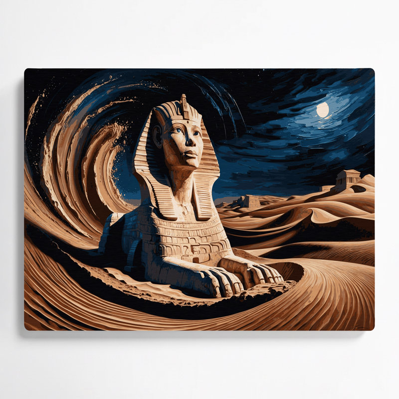 Art mural gris Sci Fi Sphinx, H 12 po x l 18 po