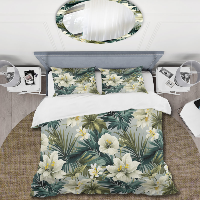 Literie Serene Jungle, Housse de couette simple + 1 taie décorative stan