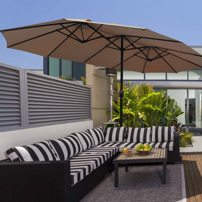 Ariyah 460cm X 270cm Rectangular Beach Parasol