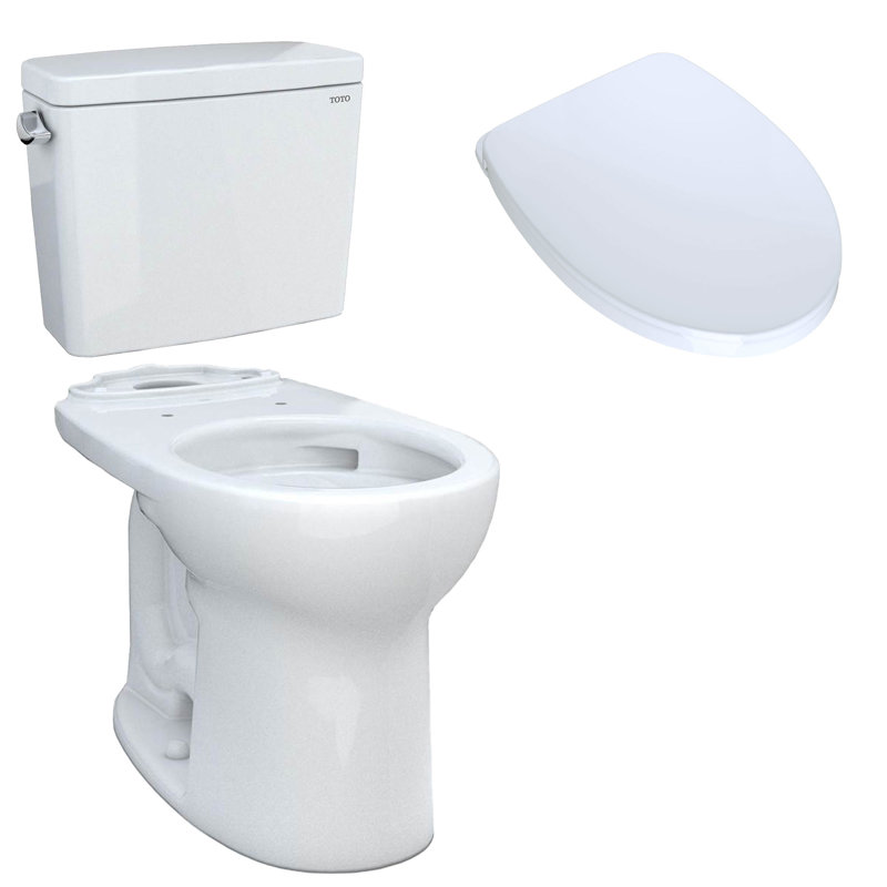 Drake® 1.28 GPF (Water Efficient) Elongated Two-Piece Toilet, Cotton