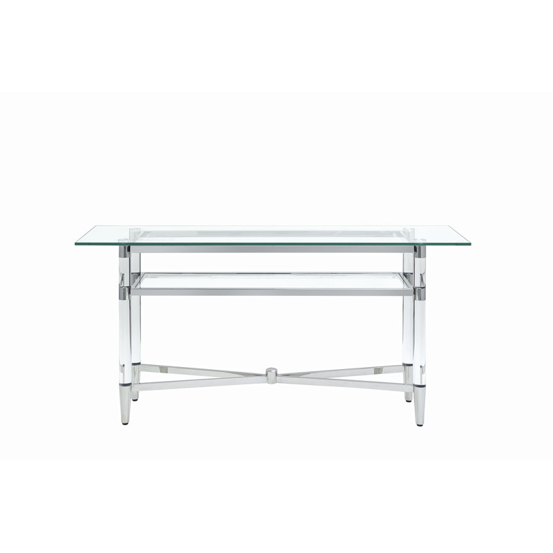 Giulio 16'' Glass Top Console Table