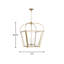 Luminaire suspendu rectangulaire à 4 lumières Arlowe-539772052-539772049