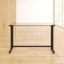 Glass Desk with Pedestal Frame