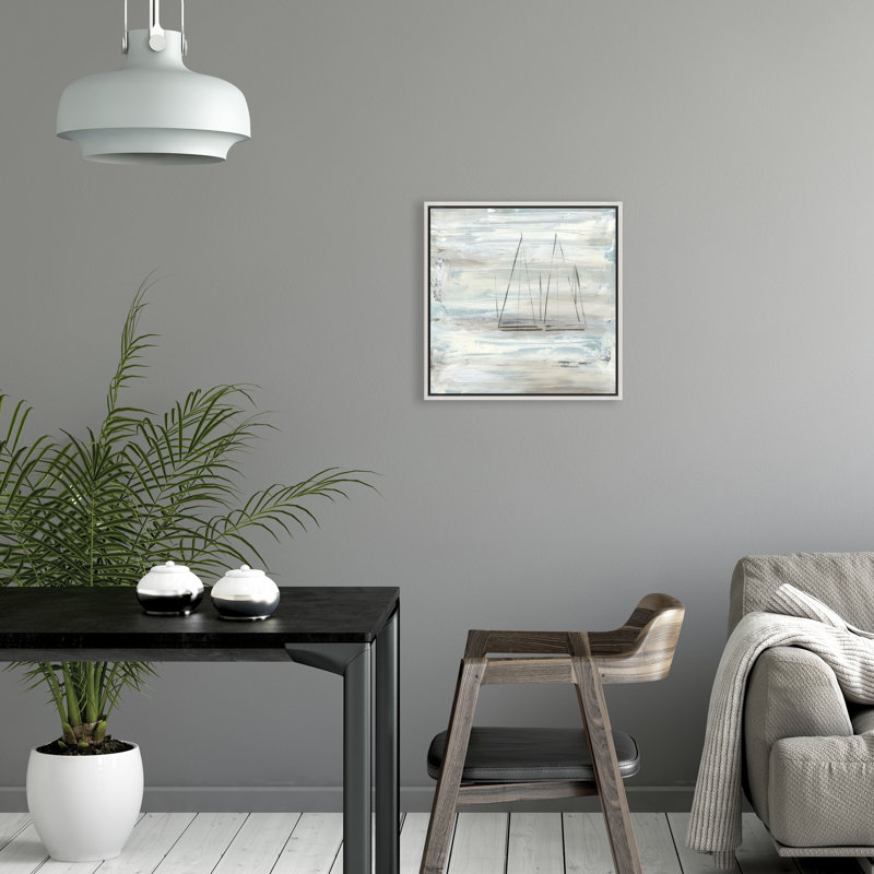«Off To Sea I» par David Erickson - Art mural encadré, Image au gel brossé