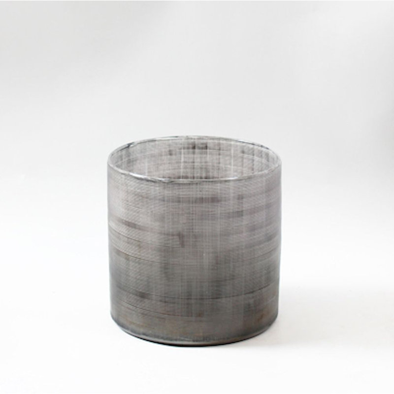 Porte-votive en verre métallique, H 7,87 po x l 8,07 po x P 8,07 po, Gris