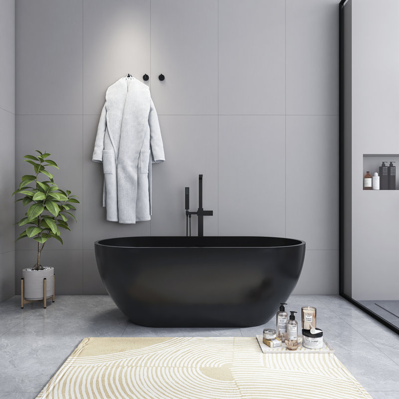 Baignoire autoportante à surface solide Elegance In Comfort pour salles de bain luxueuses